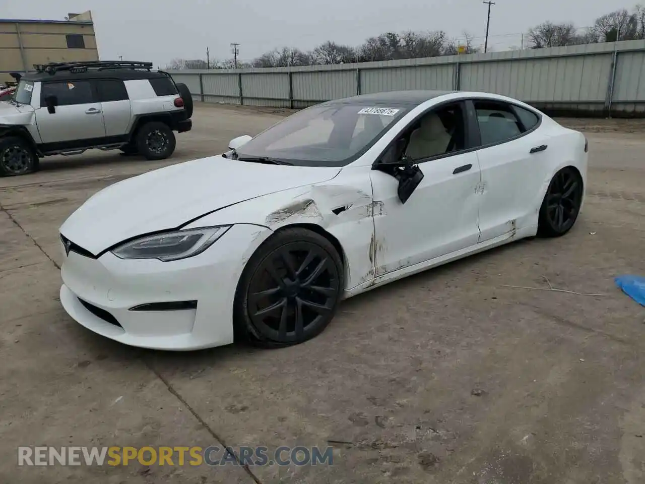 1 Photograph of a damaged car 5YJSA1E6XMF455258 TESLA MODEL S 2021