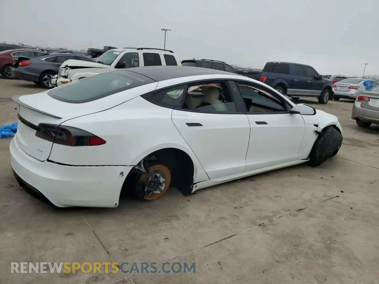 3 Photograph of a damaged car 5YJSA1E6XMF455258 TESLA MODEL S 2021