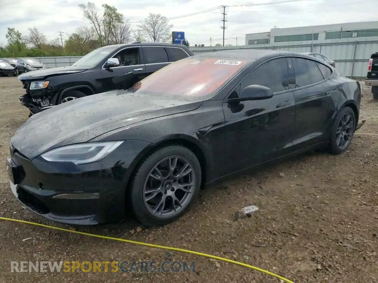 1 Photograph of a damaged car 5YJSA1E6XMF456295 TESLA MODEL S 2021