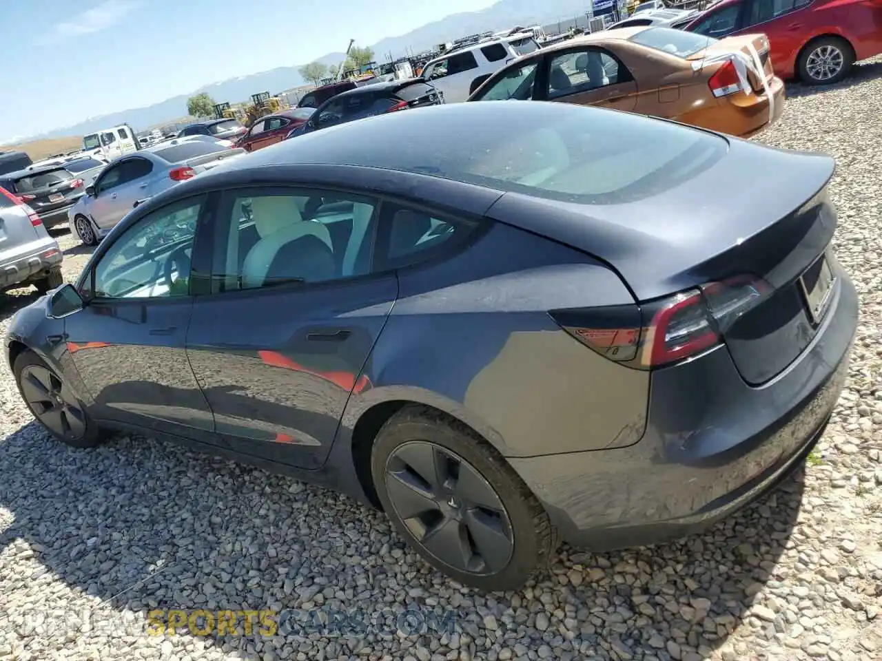 2 Photograph of a damaged car 5YJ3E1EB7NF260337 TESLA MODEL S 2022