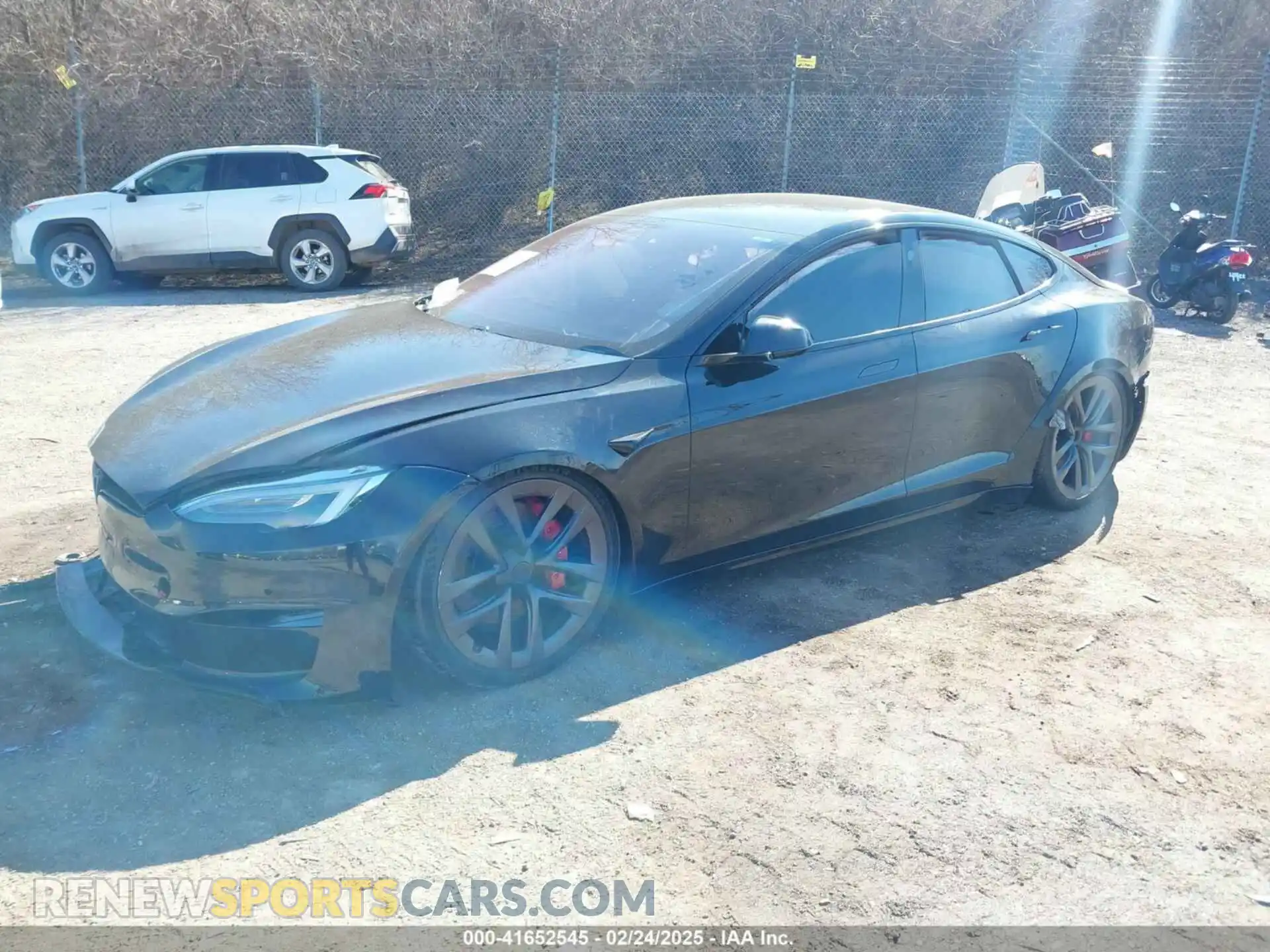 2 Photograph of a damaged car 5YJSA1E50NF470991 TESLA MODEL S 2022