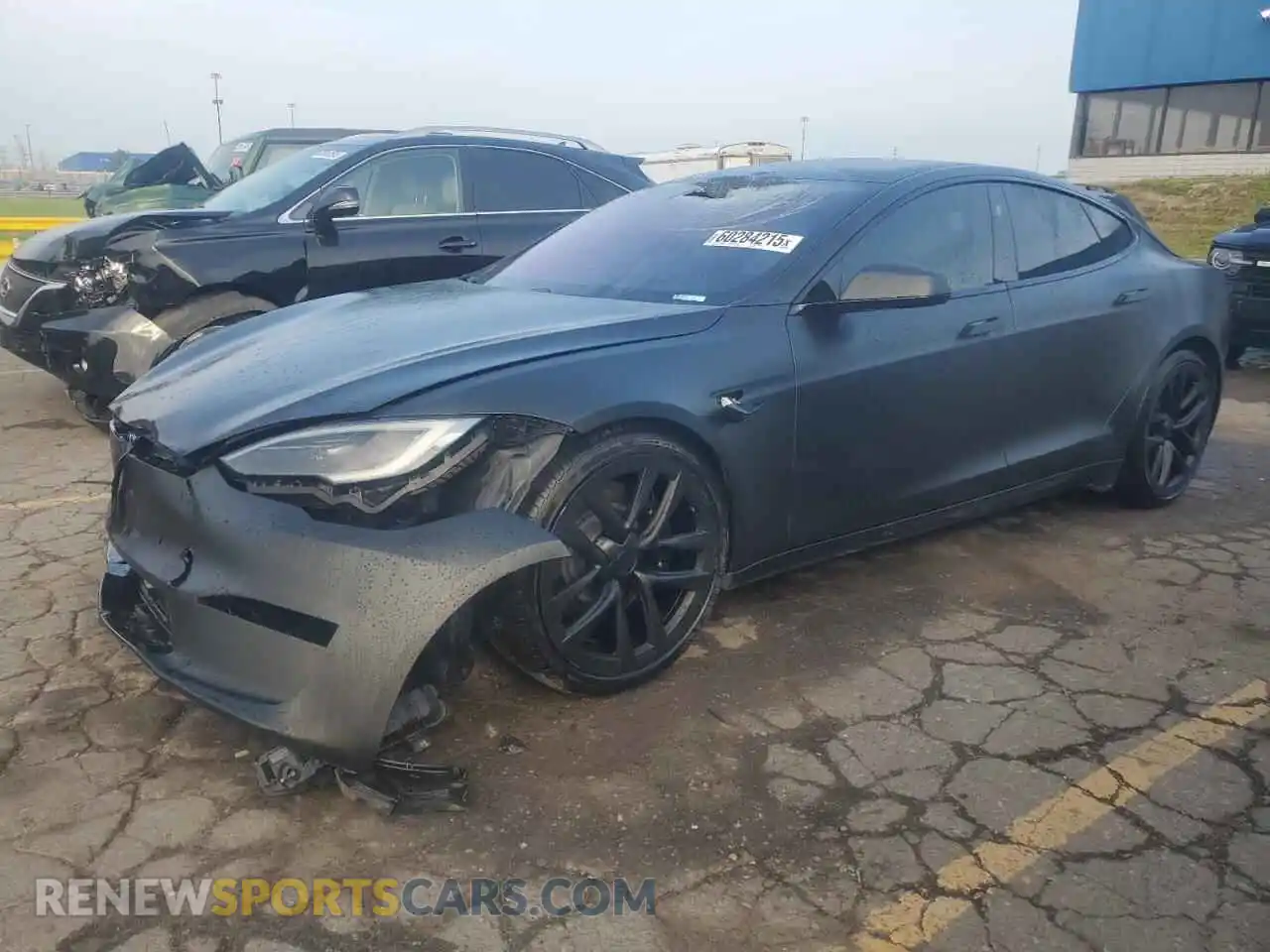 1 Photograph of a damaged car 5YJSA1E50NF483336 TESLA MODEL S 2022