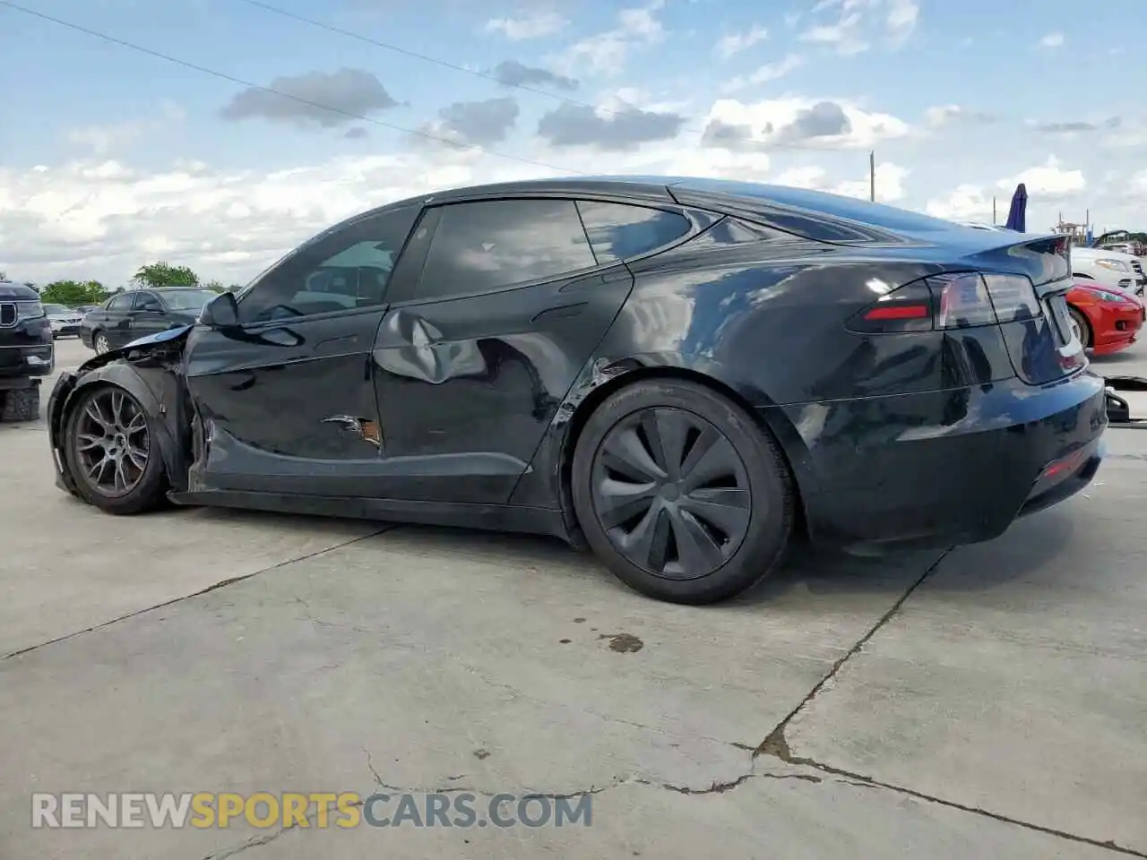 2 Photograph of a damaged car 5YJSA1E50NF492117 TESLA MODEL S 2022