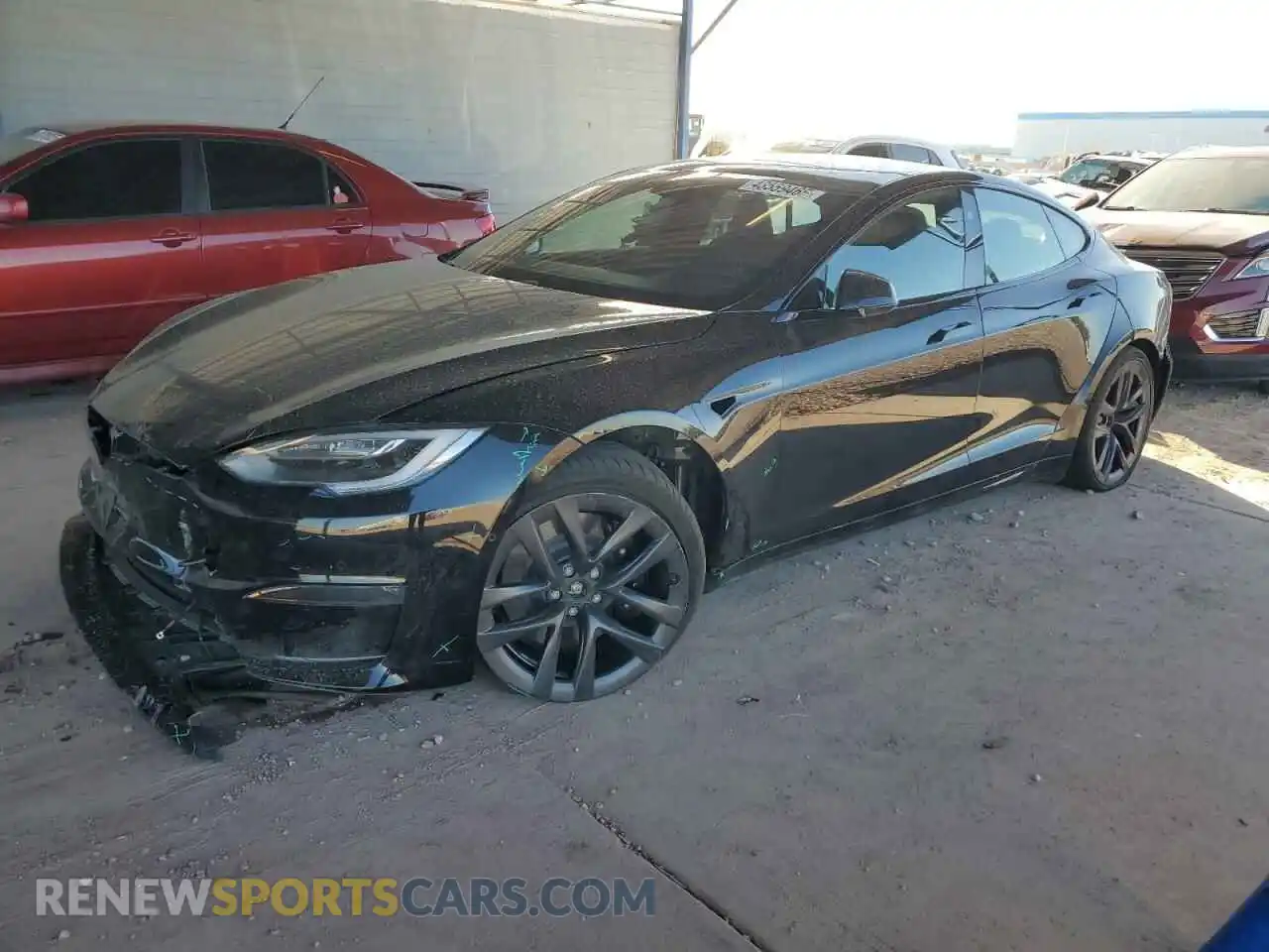 1 Photograph of a damaged car 5YJSA1E51NF464763 TESLA MODEL S 2022