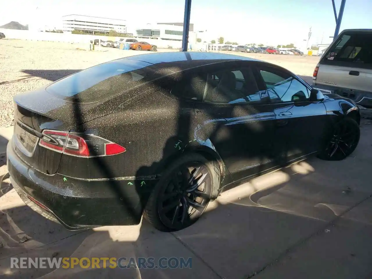 3 Photograph of a damaged car 5YJSA1E51NF464763 TESLA MODEL S 2022