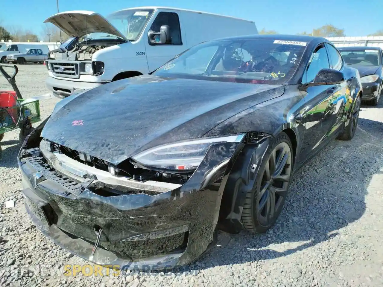 2 Photograph of a damaged car 5YJSA1E51NF465105 TESLA MODEL S 2022