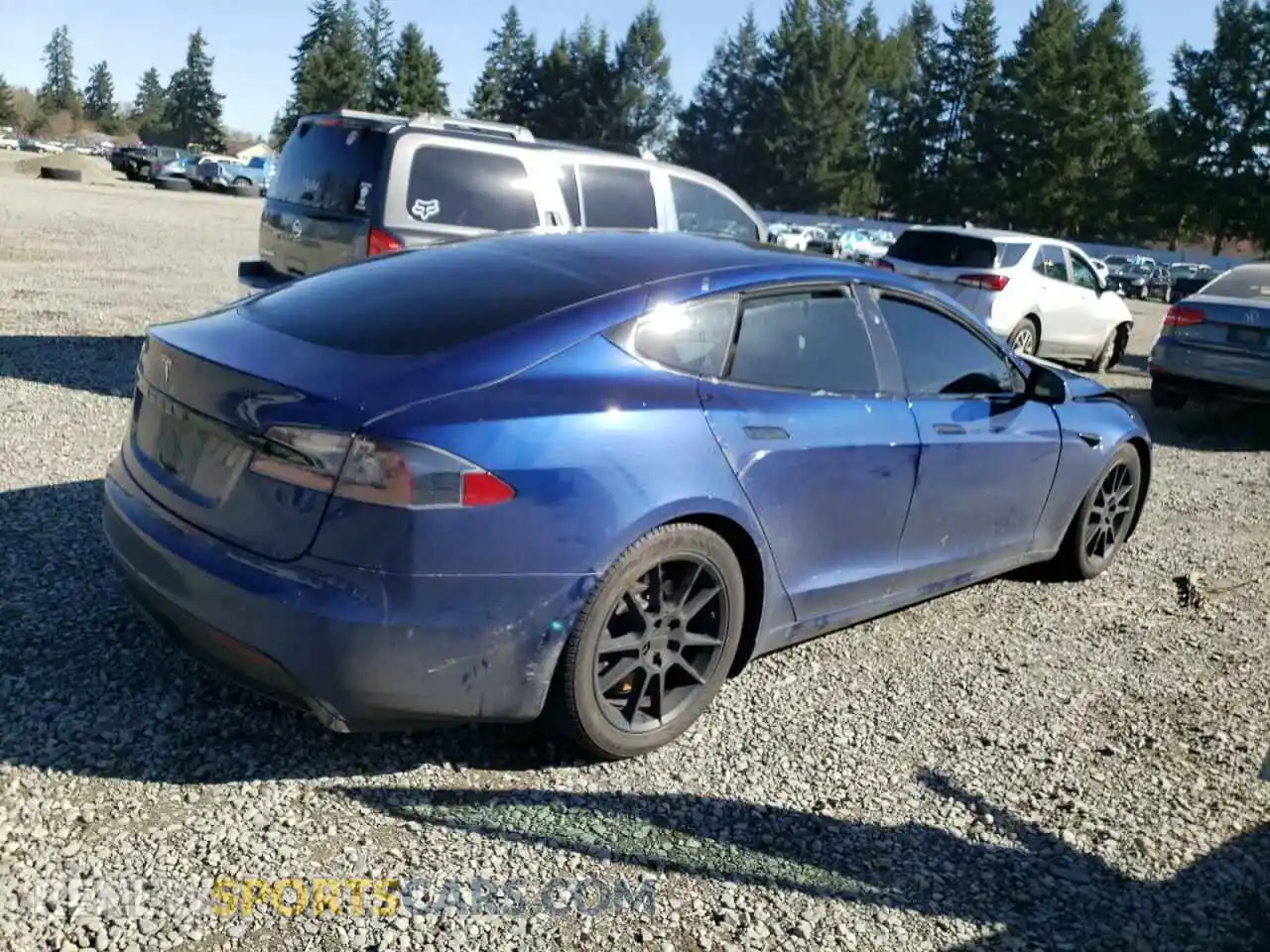 3 Photograph of a damaged car 5YJSA1E53NF465560 TESLA MODEL S 2022