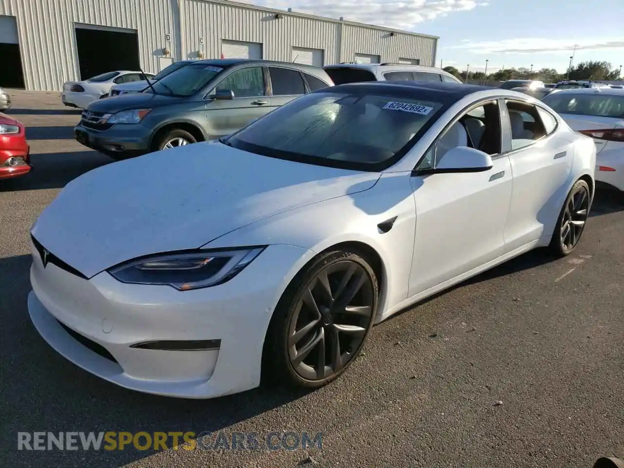 2 Photograph of a damaged car 5YJSA1E53NF470516 TESLA MODEL S 2022