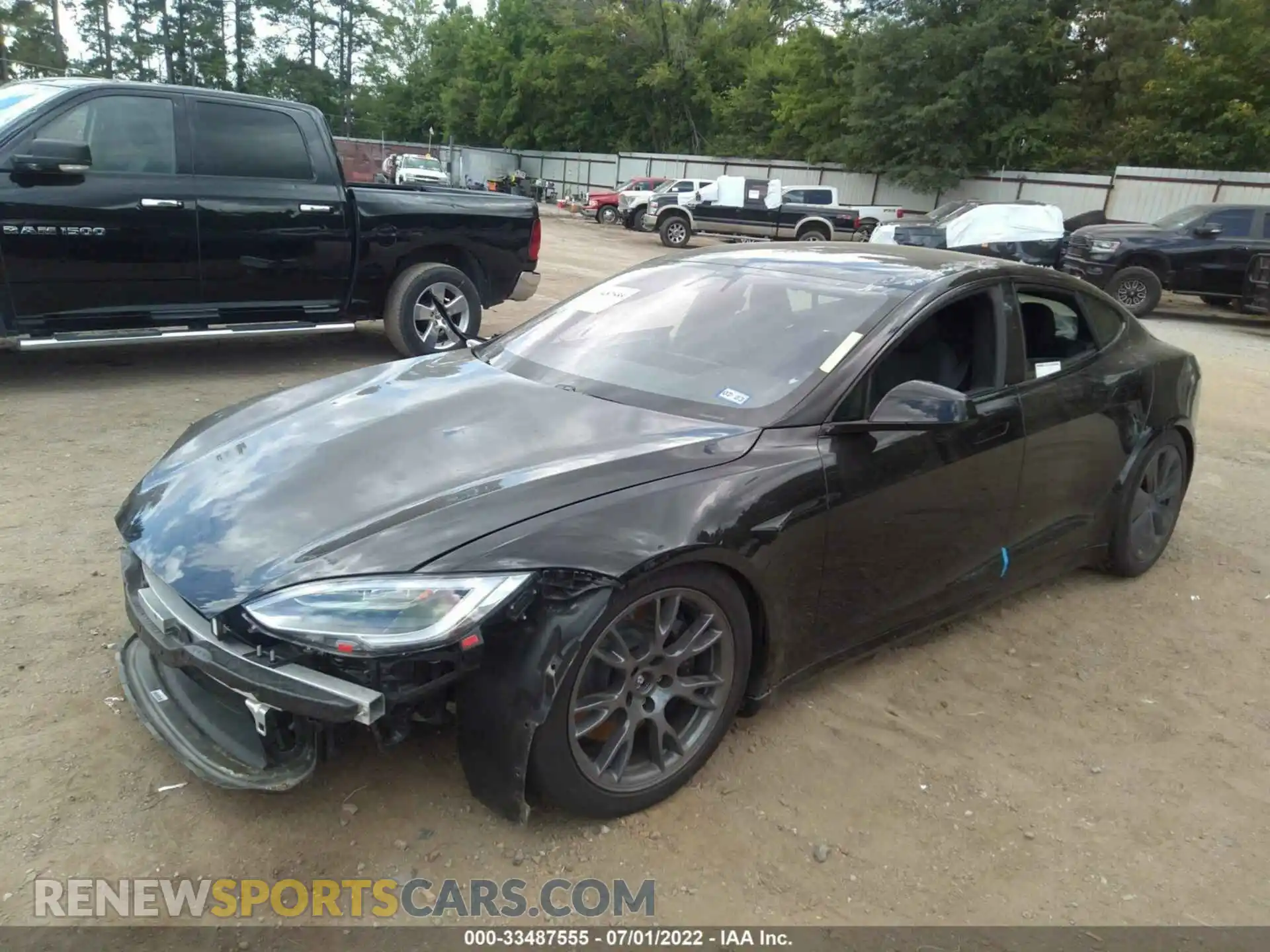 2 Photograph of a damaged car 5YJSA1E53NF470726 TESLA MODEL S 2022