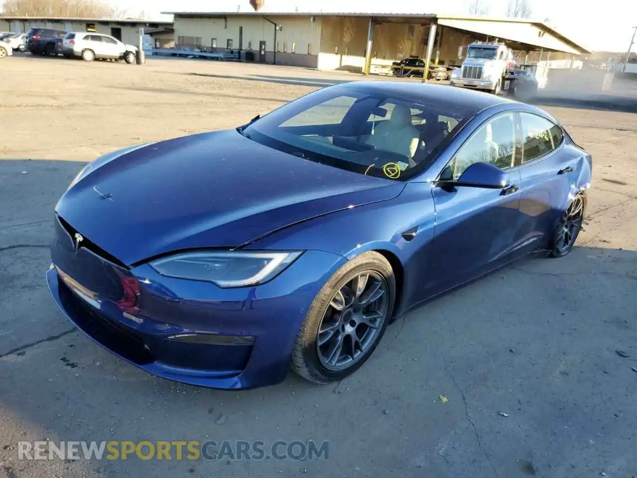 2 Photograph of a damaged car 5YJSA1E53NF475845 TESLA MODEL S 2022