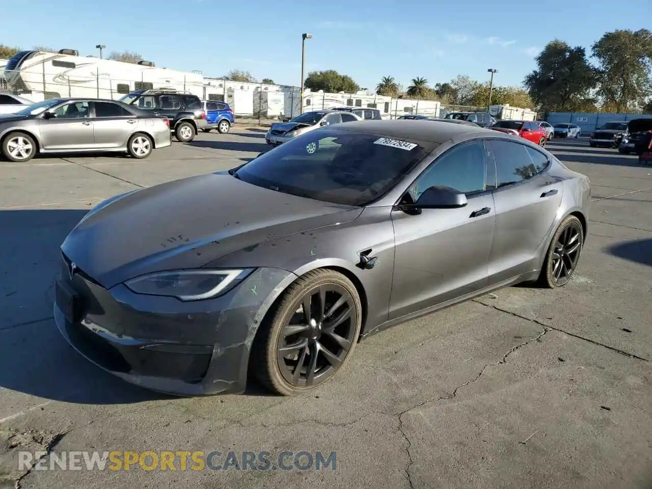 1 Photograph of a damaged car 5YJSA1E53NF483508 TESLA MODEL S 2022