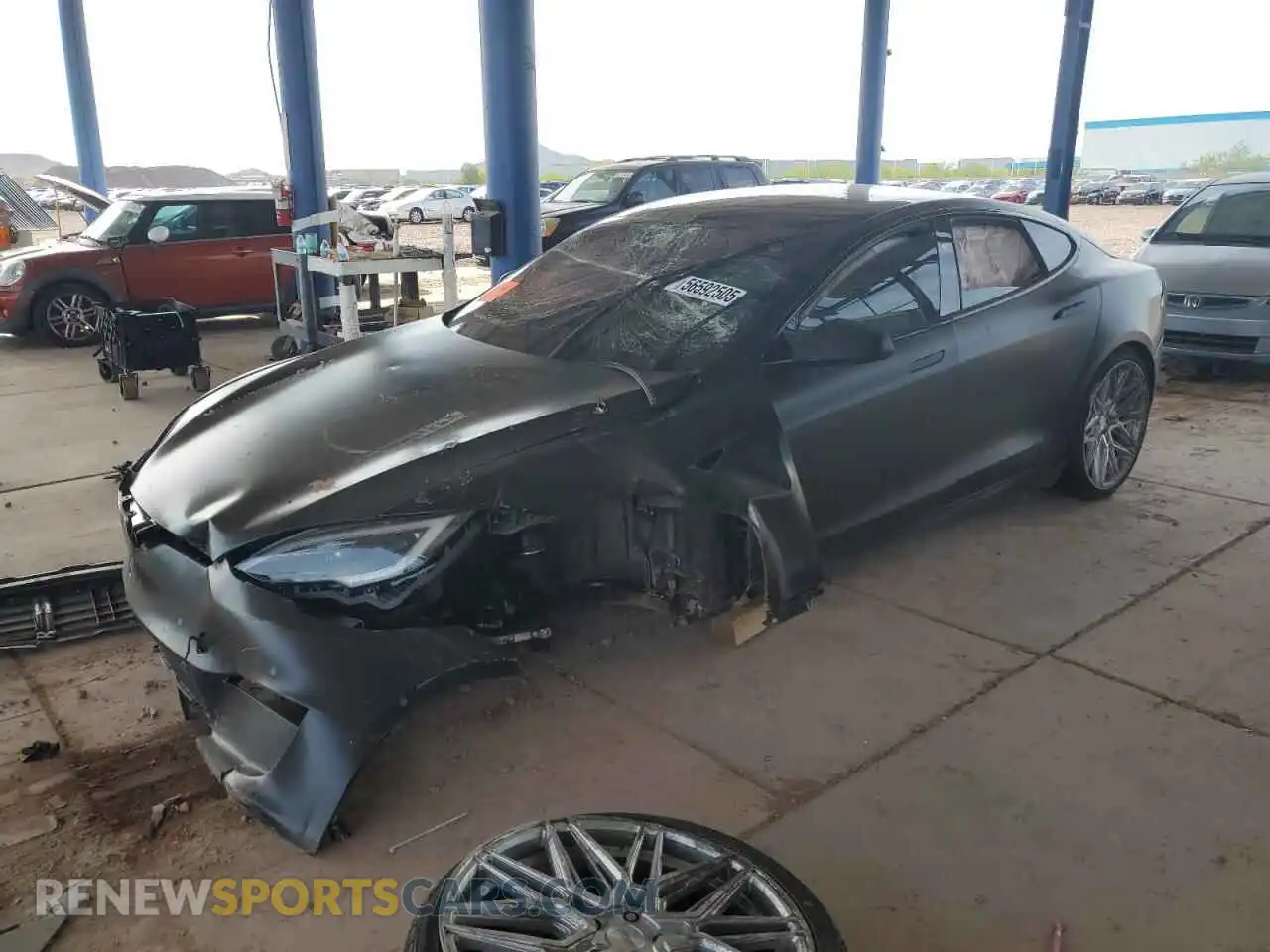 1 Photograph of a damaged car 5YJSA1E54NF484148 TESLA MODEL S 2022