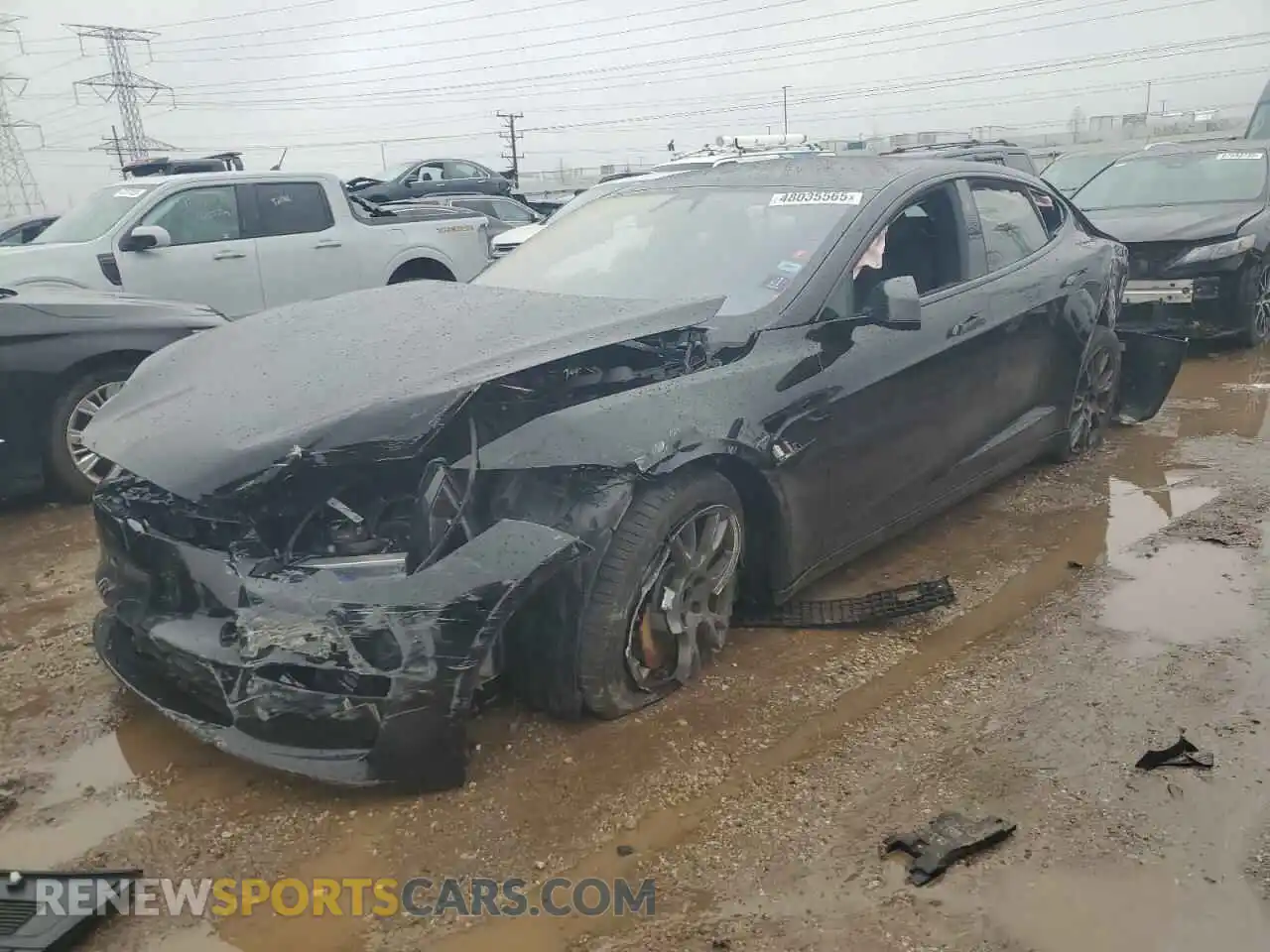 1 fotografías del automóvil dañado 5YJSA1E54NF488362 TESLA MODEL S 2022
