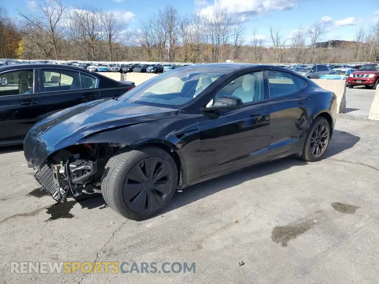 1 fotografías del automóvil dañado 5YJSA1E55NF471263 TESLA MODEL S 2022