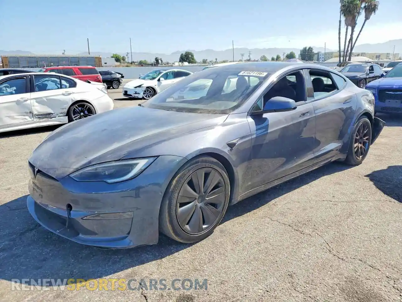 1 Photograph of a damaged car 5YJSA1E55NF491660 TESLA MODEL S 2022