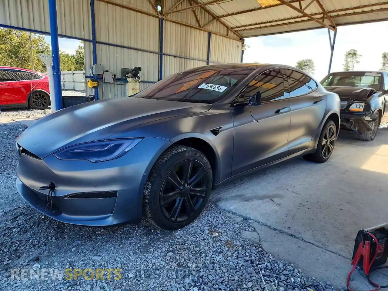 1 Photograph of a damaged car 5YJSA1E56NF467335 TESLA MODEL S 2022