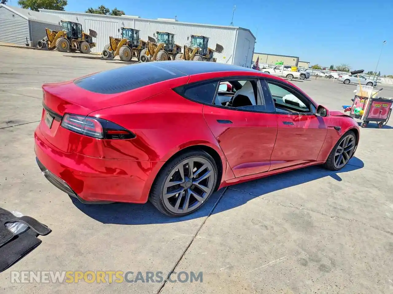 3 fotografías del automóvil dañado 5YJSA1E56NF473877 TESLA MODEL S 2022