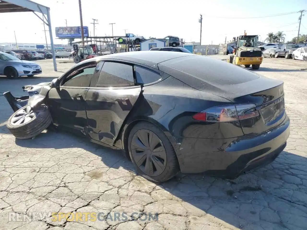 2 Photograph of a damaged car 5YJSA1E57NF464542 TESLA MODEL S 2022