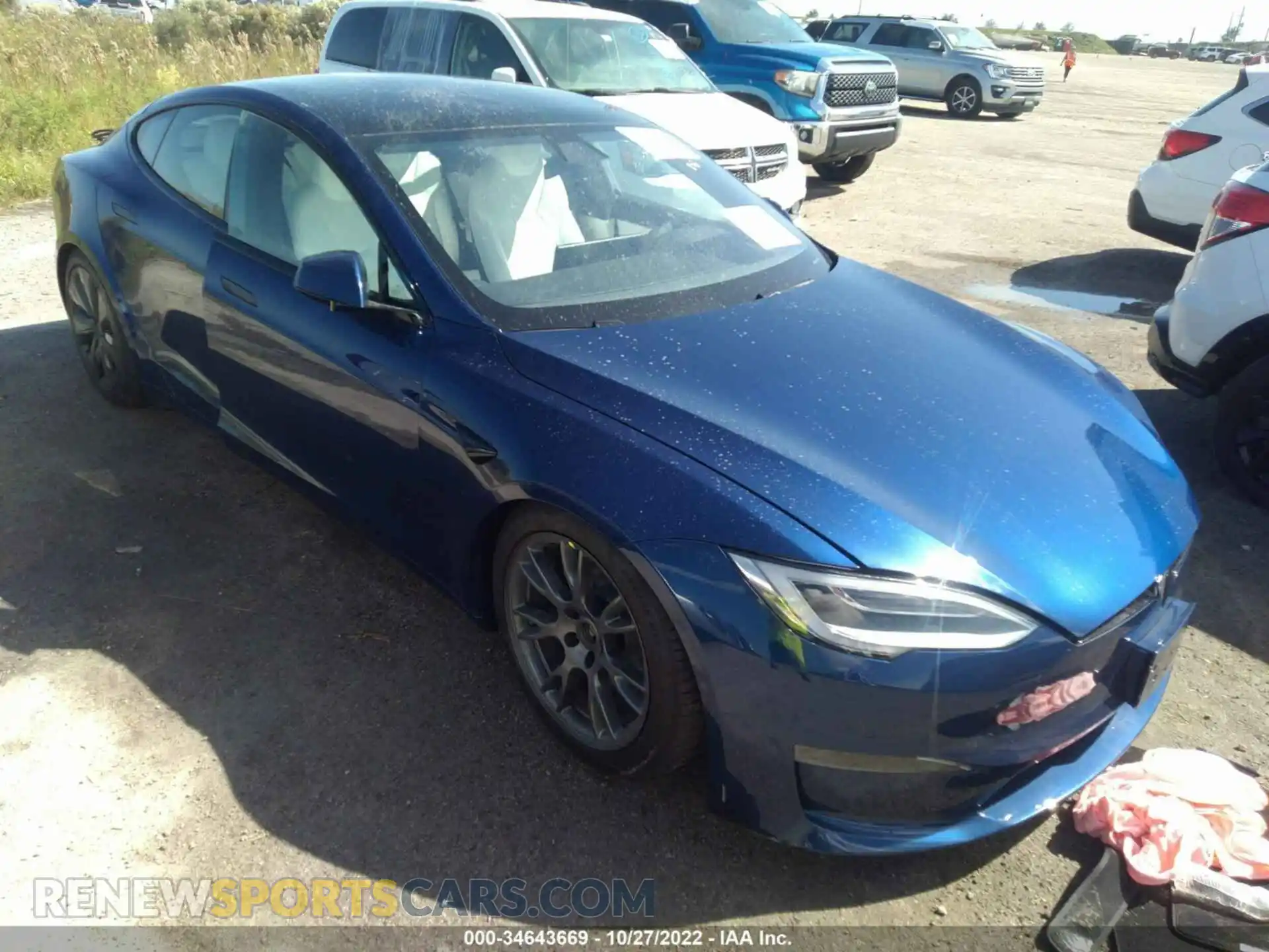 1 Photograph of a damaged car 5YJSA1E57NF467571 TESLA MODEL S 2022