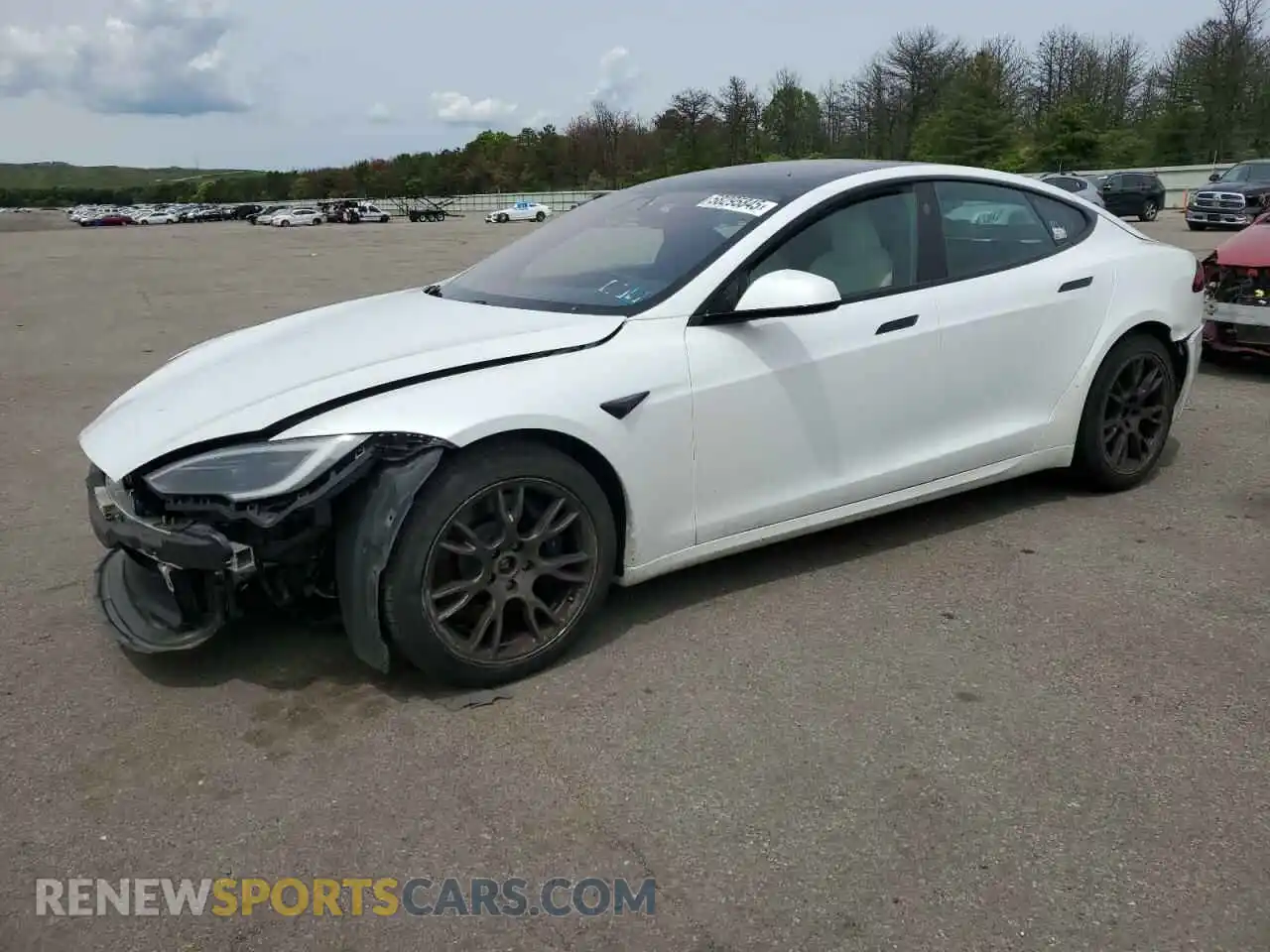 1 Photograph of a damaged car 5YJSA1E57NF487187 TESLA MODEL S 2022