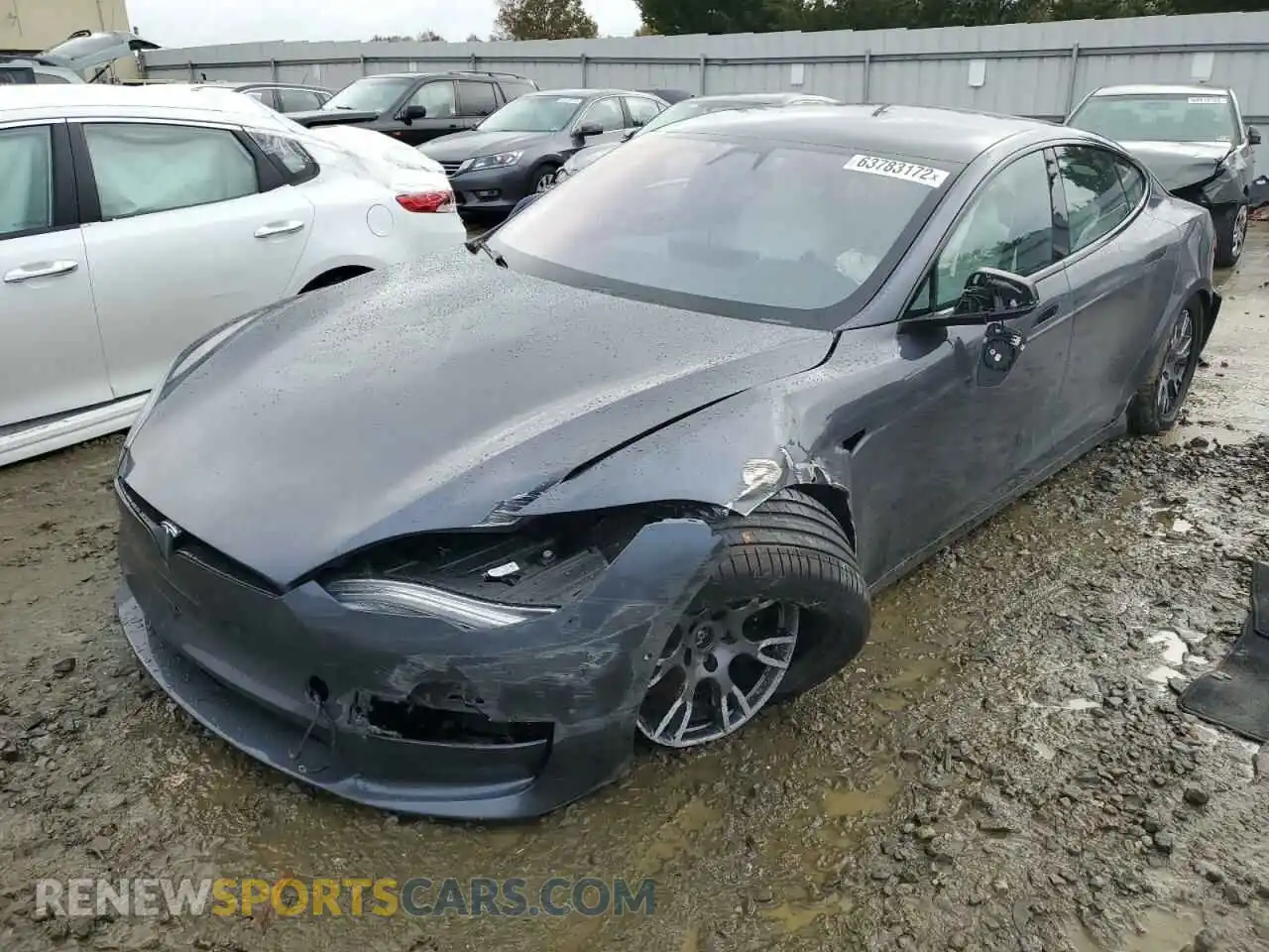 2 Photograph of a damaged car 5YJSA1E58NF465179 TESLA MODEL S 2022