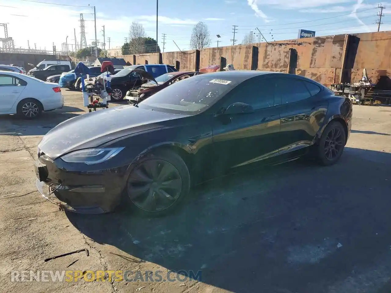 1 Photograph of a damaged car 5YJSA1E59NF464302 TESLA MODEL S 2022