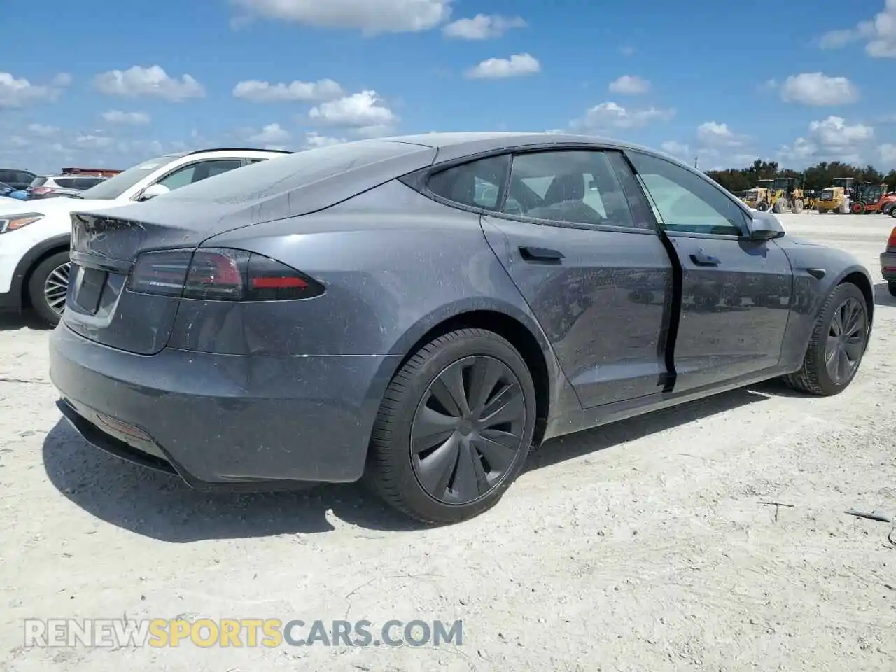 3 Photograph of a damaged car 5YJSA1E59NF489684 TESLA MODEL S 2022
