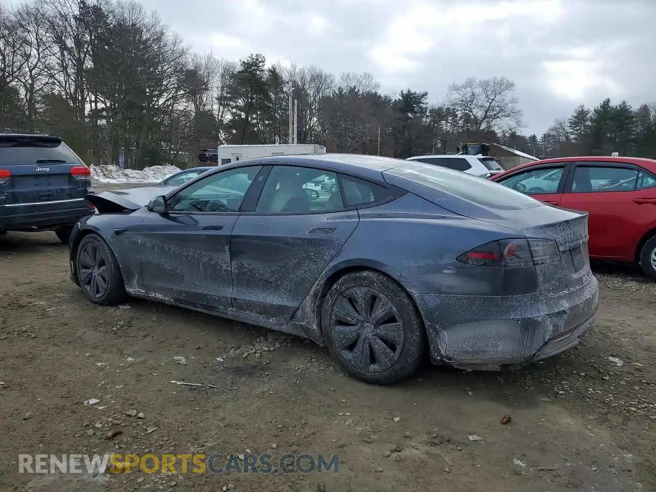 2 Photograph of a damaged car 5YJSA1E59NF491984 TESLA MODEL S 2022
