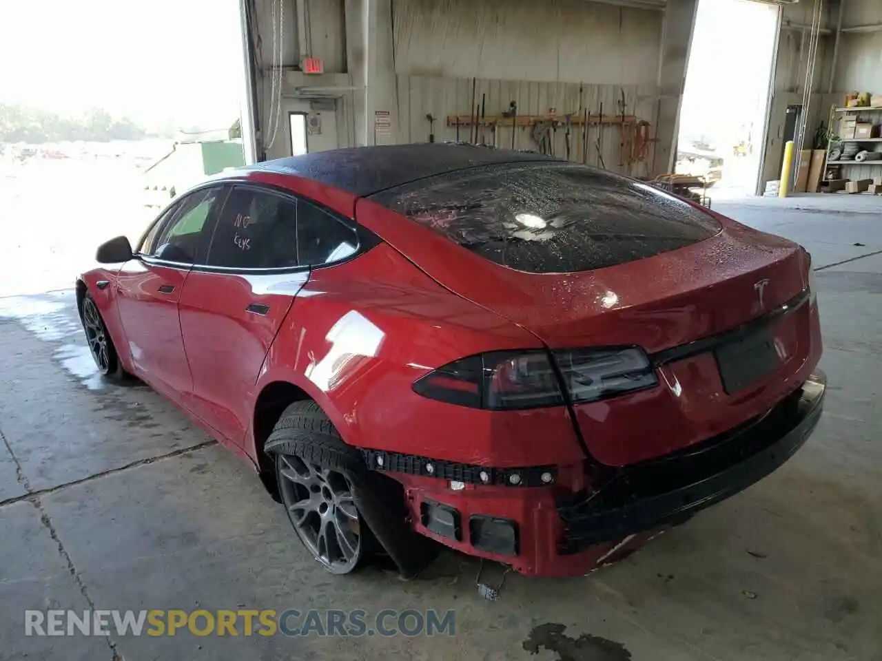 3 fotografías del automóvil dañado 5YJSA1E5XNF478807 TESLA MODEL S 2022