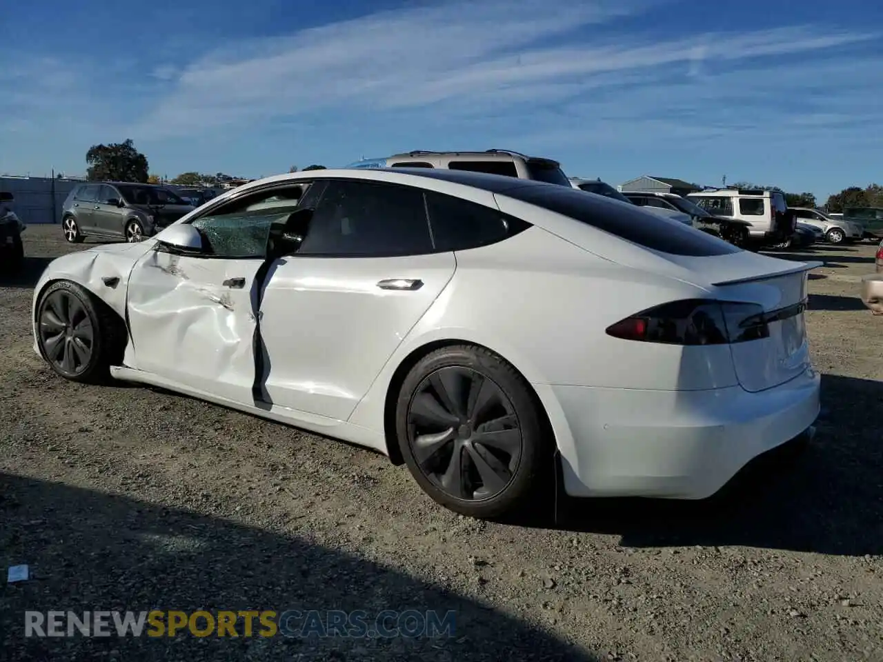 2 Photograph of a damaged car 5YJSA1E60NF461801 TESLA MODEL S 2022