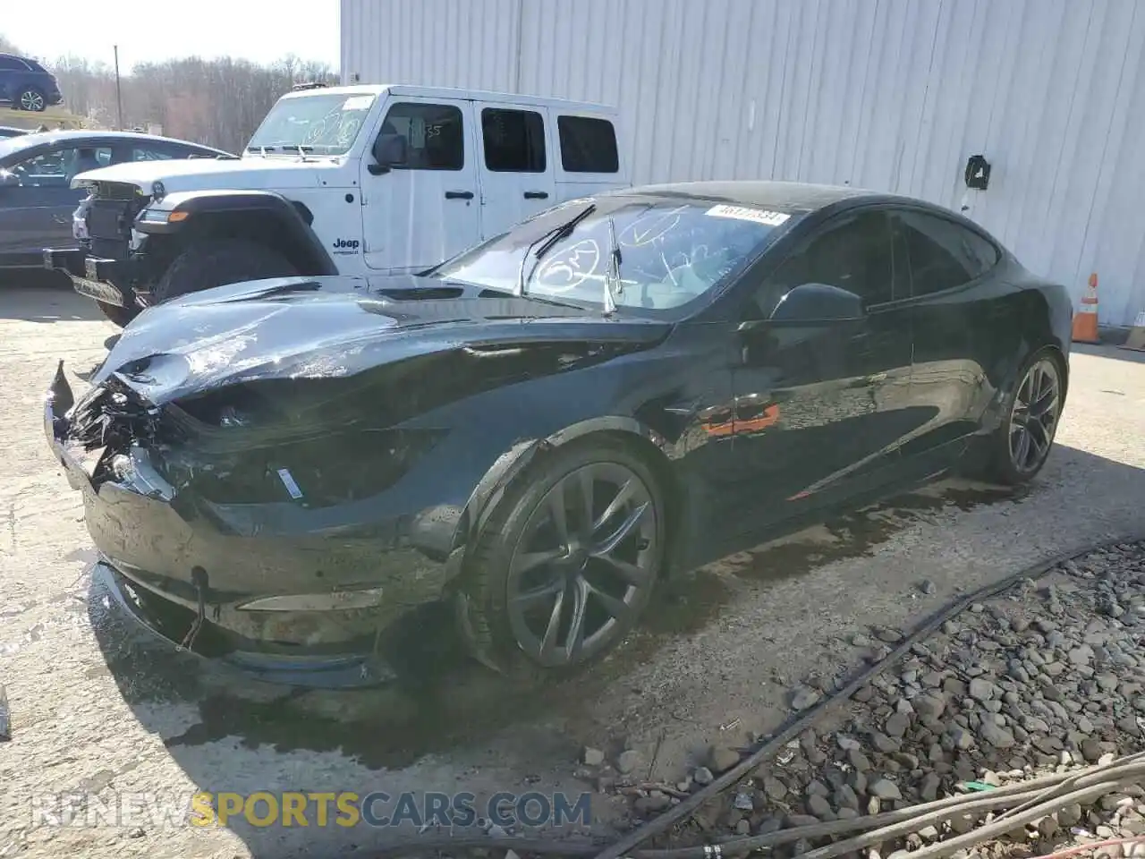 1 Photograph of a damaged car 5YJSA1E61NF459751 TESLA MODEL S 2022