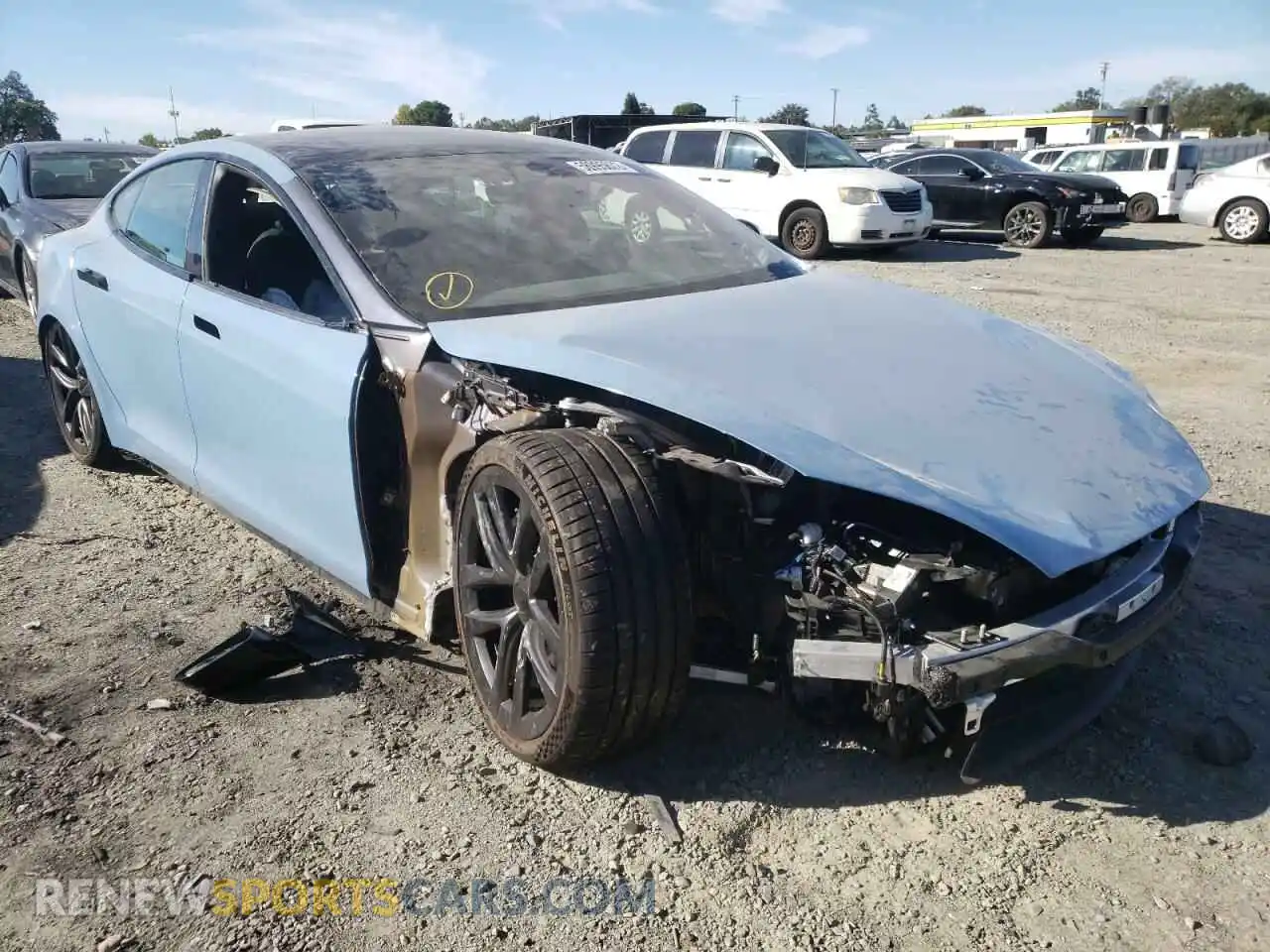 1 Photograph of a damaged car 5YJSA1E63NF477782 TESLA MODEL S 2022