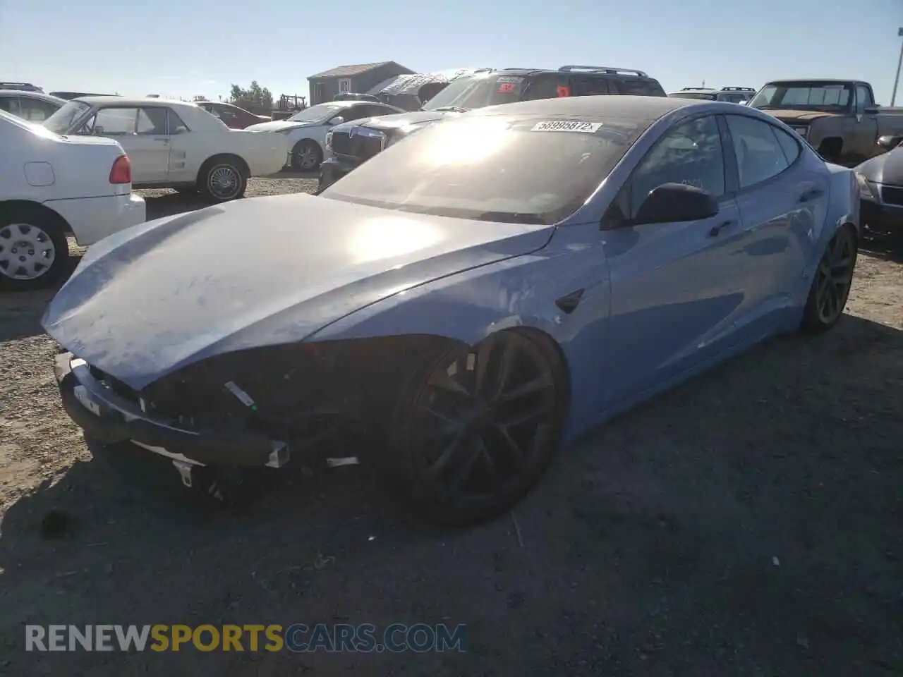 2 Photograph of a damaged car 5YJSA1E63NF477782 TESLA MODEL S 2022
