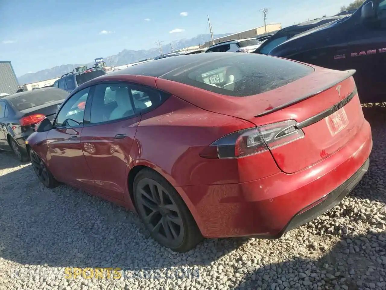 2 Photograph of a damaged car 5YJSA1E64NF459761 TESLA MODEL S 2022
