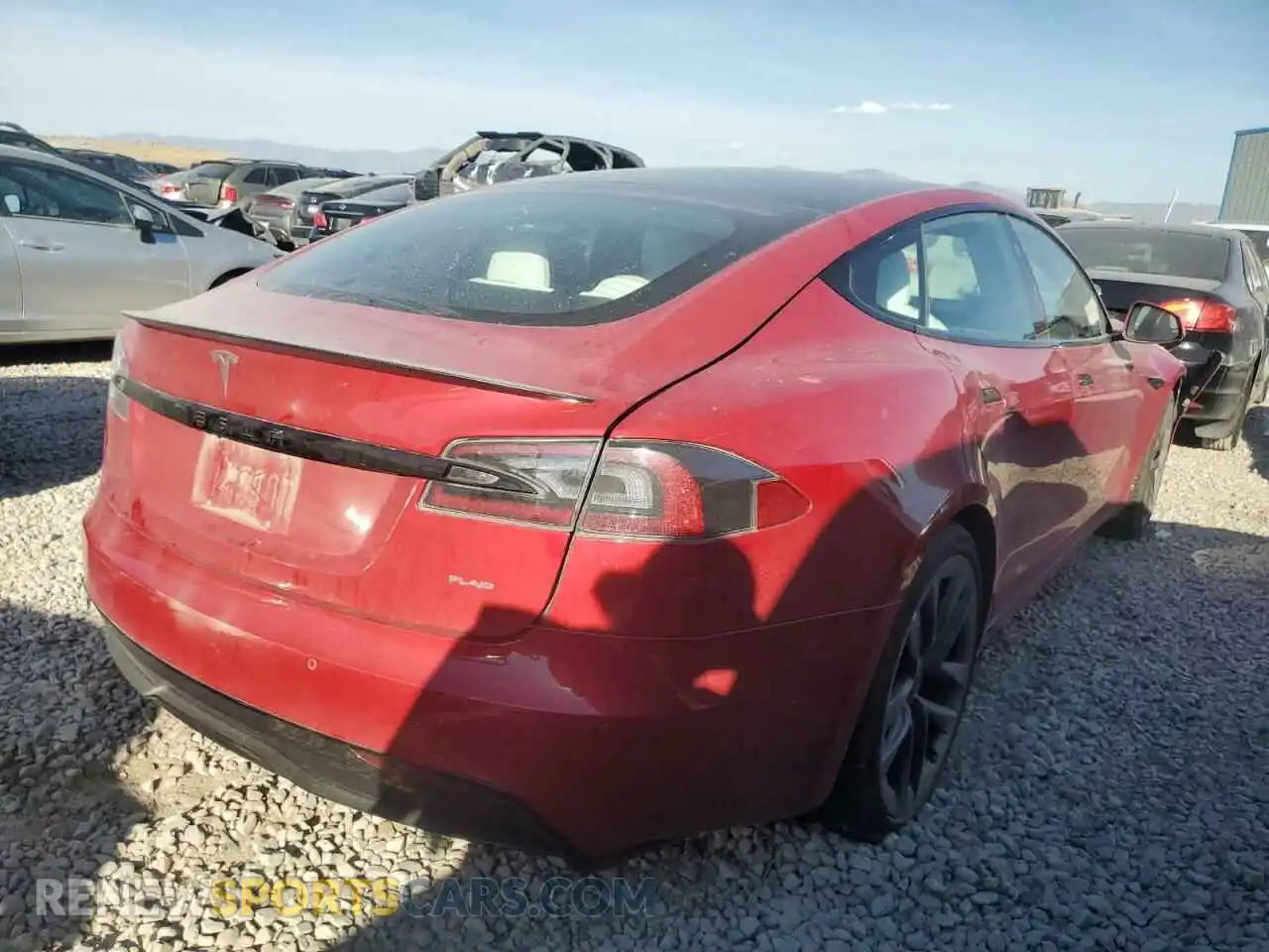 3 Photograph of a damaged car 5YJSA1E64NF459761 TESLA MODEL S 2022