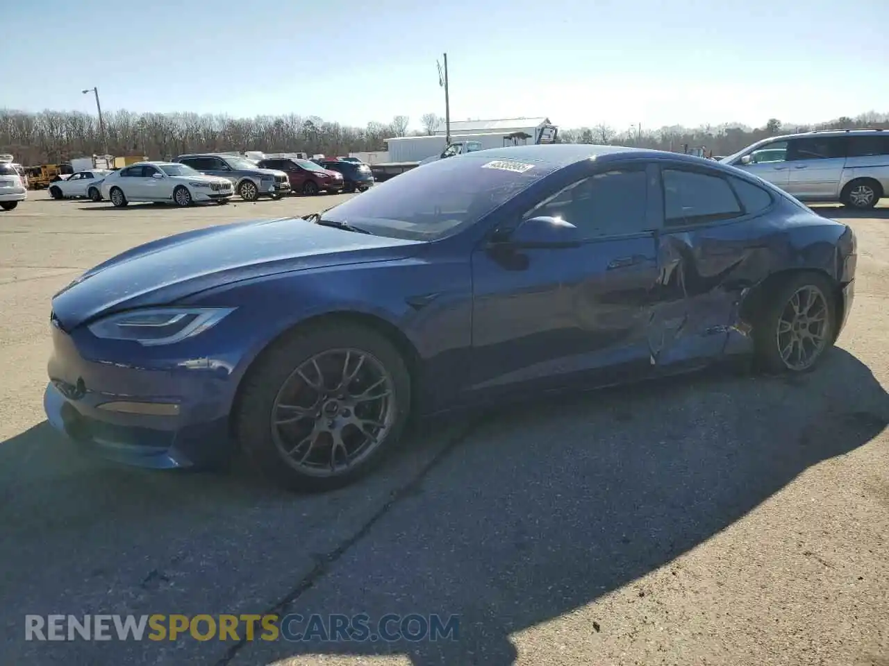 1 Photograph of a damaged car 5YJSA1E66NF462693 TESLA MODEL S 2022