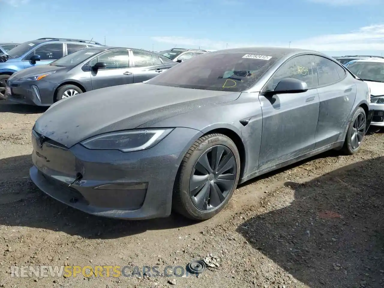 2 Photograph of a damaged car 5YJSA1E66NF479669 TESLA MODEL S 2022