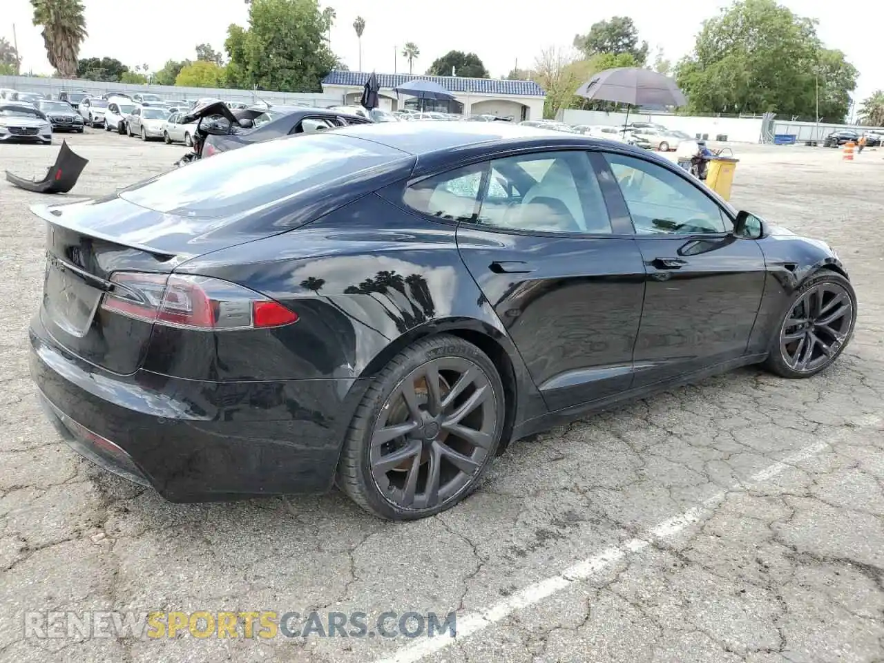 3 Photograph of a damaged car 5YJSA1E69NF460808 TESLA MODEL S 2022