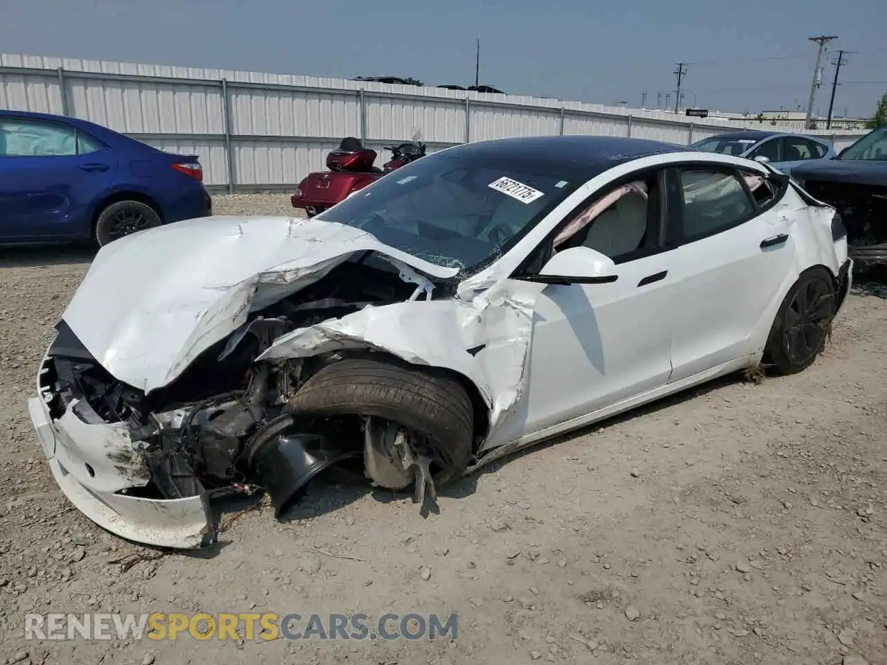 1 Photograph of a damaged car 5YJSA1E6XNF480212 TESLA MODEL S 2022