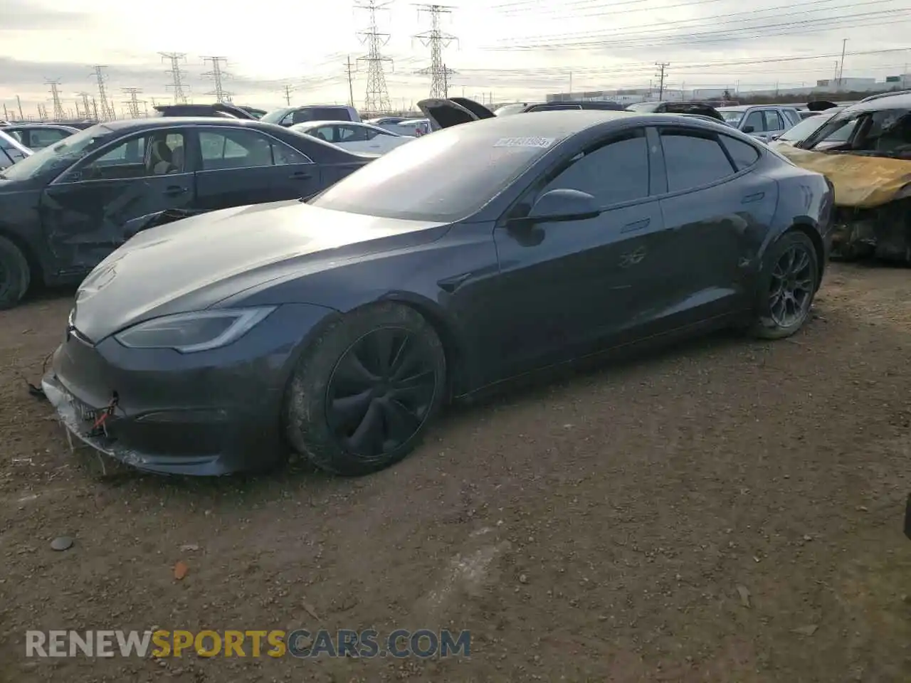 1 Photograph of a damaged car 5YJSA1E50PF527306 TESLA MODEL S 2023