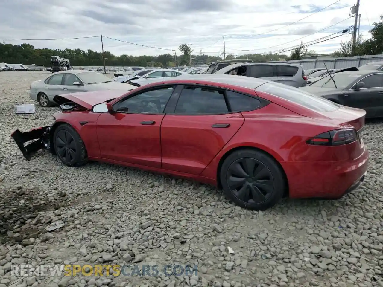2 fotografías del automóvil dañado 5YJSA1E51PF525662 TESLA MODEL S 2023