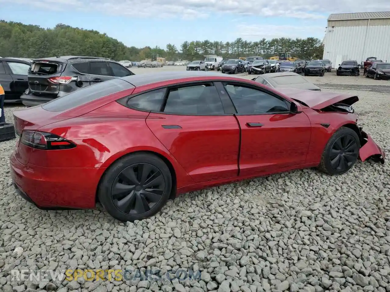 3 fotografías del automóvil dañado 5YJSA1E51PF525662 TESLA MODEL S 2023