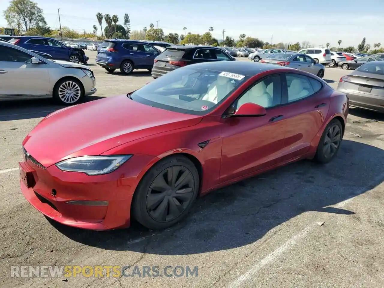 1 fotografías del automóvil dañado 5YJSA1E53PF525324 TESLA MODEL S 2023
