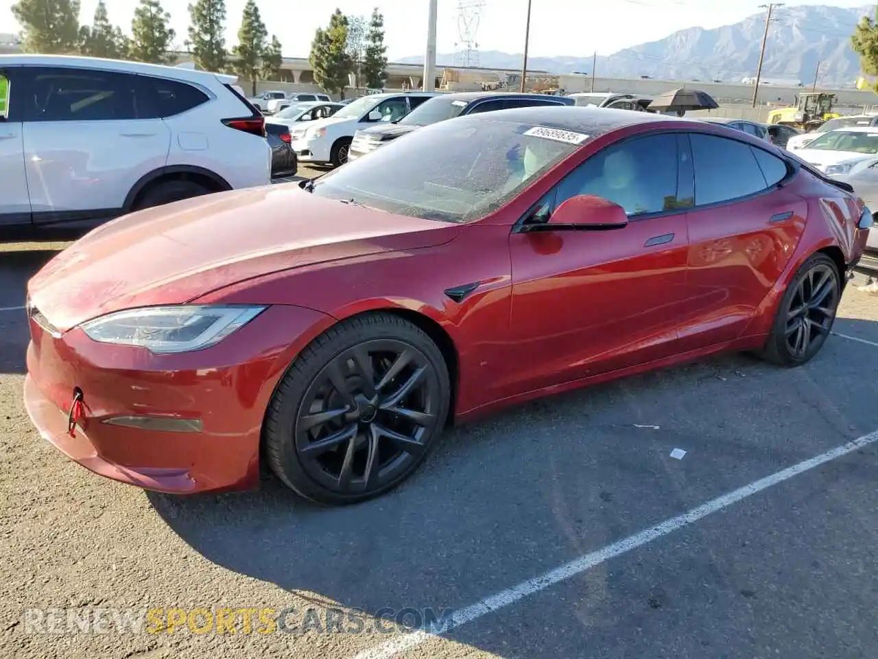 1 Photograph of a damaged car 5YJSA1E54PF523758 TESLA MODEL S 2023
