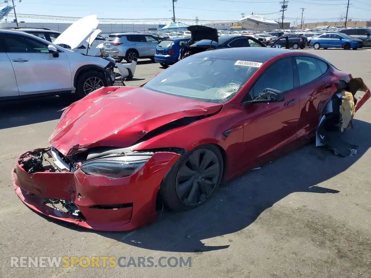 1 Фотография поврежденного автомобиля 5YJSA1E55PF525924 TESLA MODEL S 2023