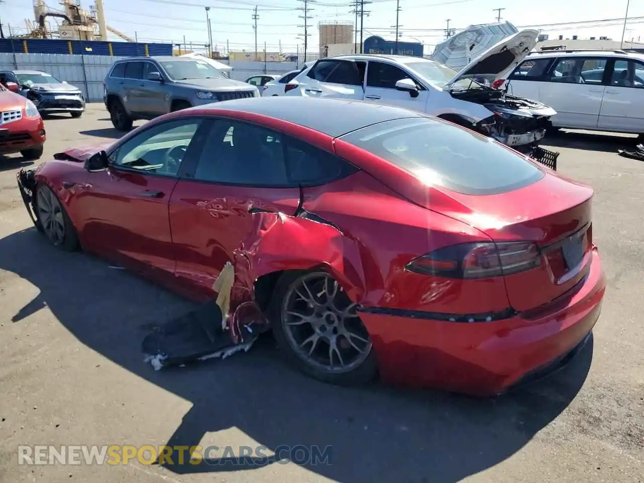 2 Фотография поврежденного автомобиля 5YJSA1E55PF525924 TESLA MODEL S 2023