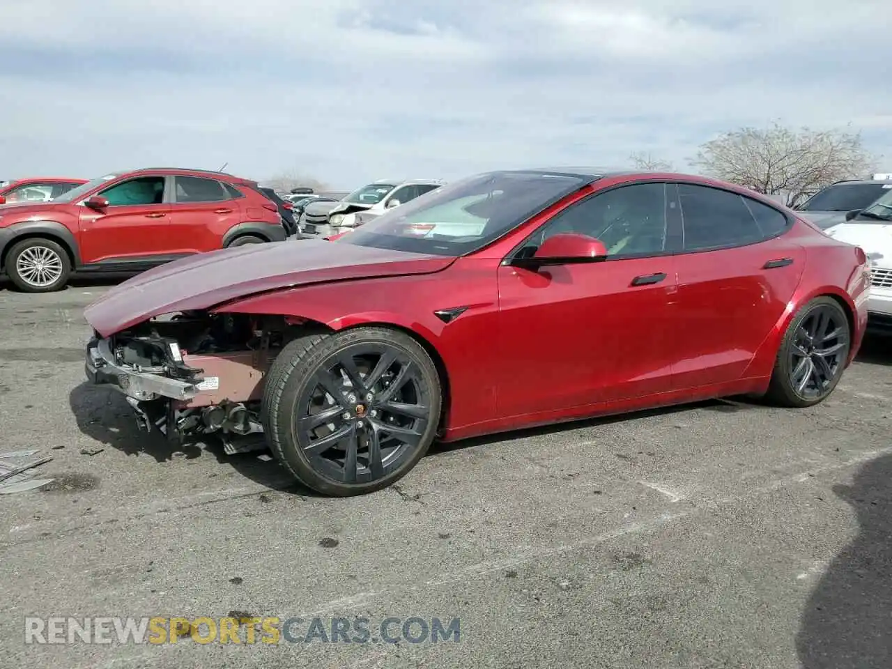 1 Photograph of a damaged car 5YJSA1E57RF537950 TESLA MODEL S 2024