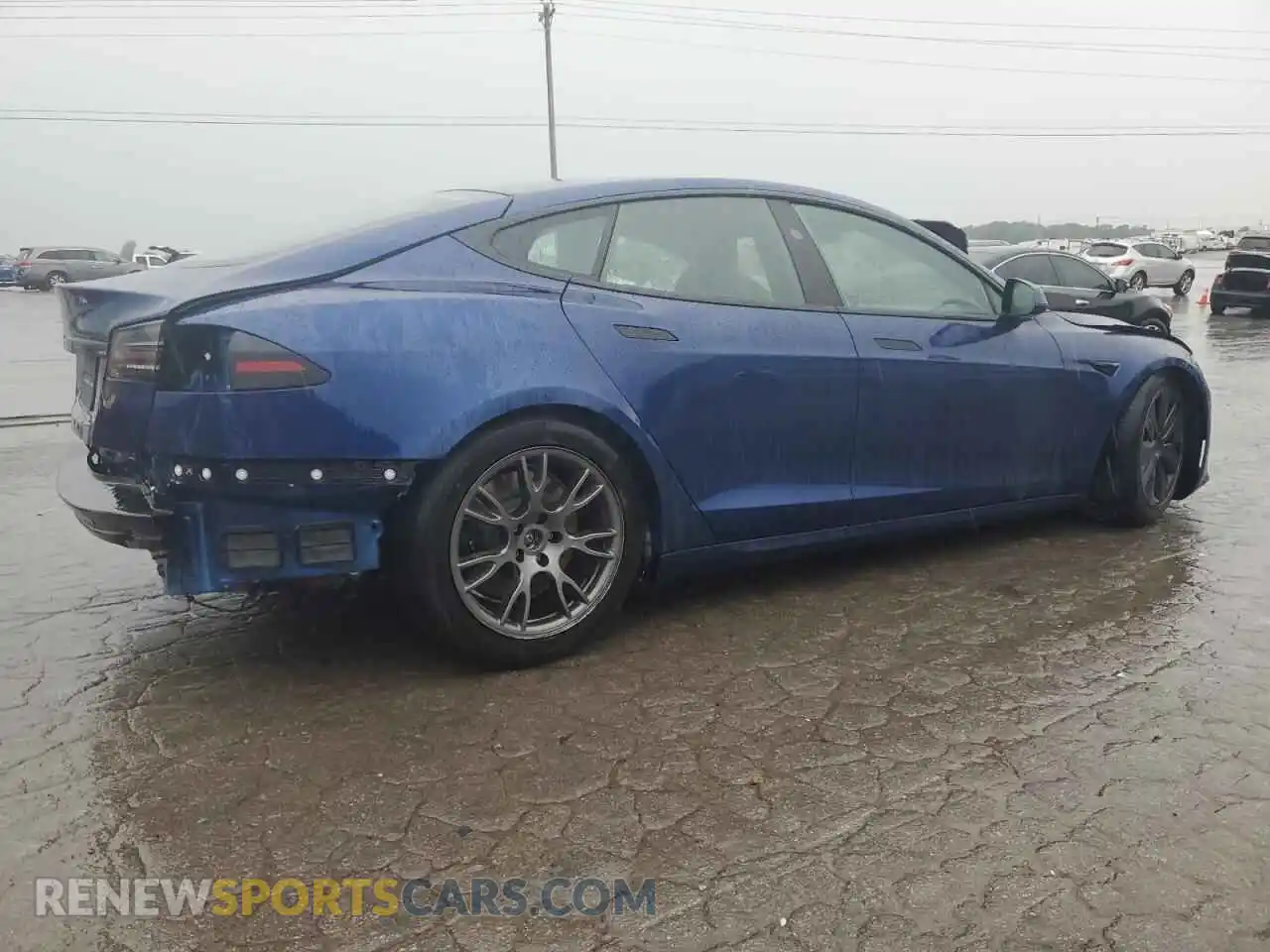 3 fotografías del automóvil dañado 5YJSA1E5XRF542754 TESLA MODEL S 2024