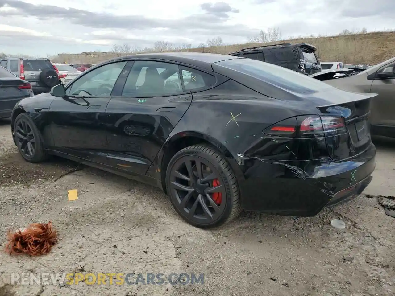 2 Photograph of a damaged car 5YJSA1E65RF543822 TESLA MODEL S 2024