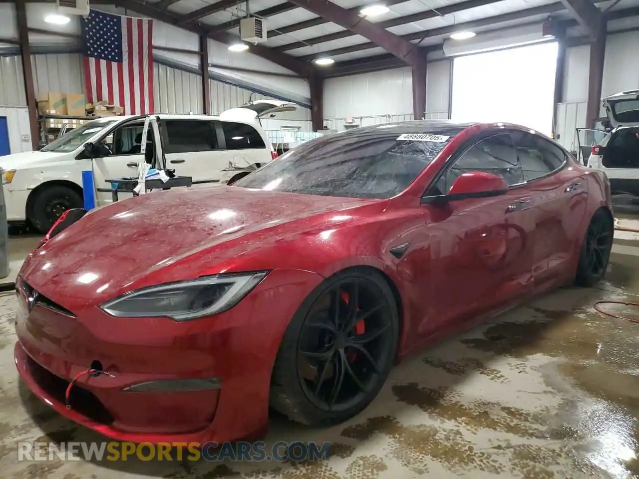 1 Photograph of a damaged car 5YJSA1E66RF538449 TESLA MODEL S 2024